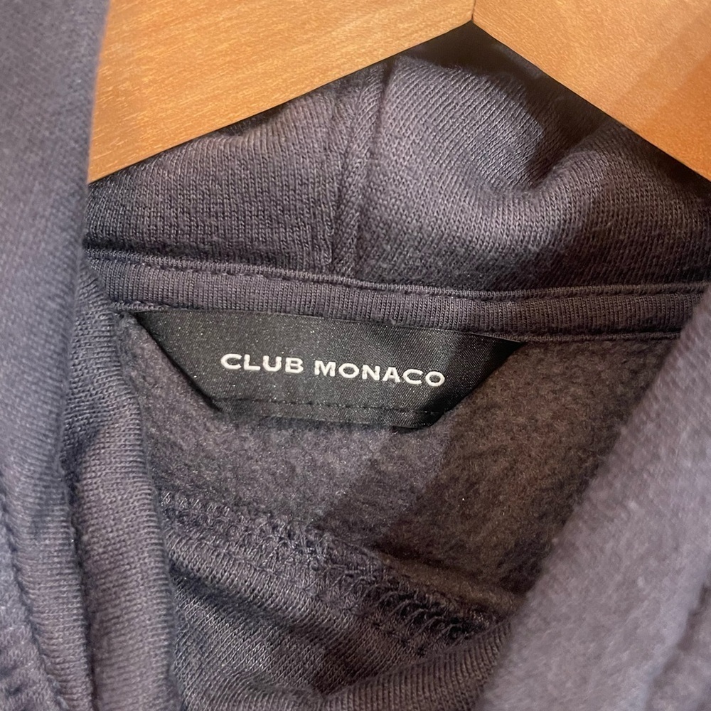 Club Monaco Navy Blue over sized hoodie - Picture 4 of 5